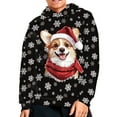 thumbnail image 2 of DISNIMO Christmas Corgi Hoodies for Girls Boys Hoodie Size 8-10 Hooded Sweatshirt Kids Pullover Snowflake Hoodies Sweatshirts with Pockets for Boys Streetwear Hoodie Polyester, 2 of 7
