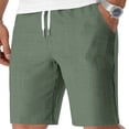 thumbnail image 2 of EOYWHK Athletic Shorts with Pockets Drawstring Outdoor Mens Shorts Athletic Soft Lightweight Breathable Elastic Waist Shorts for Men Army Green, Size L, 2 of 9