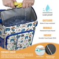 thumbnail image 2 of Travel Cooler Bag - Blue Football Game Icons Pattern Camping Beer Cooler Backpack with Bottle Opener- Waterproof Insulated Picnic Backpacks - Cooler Bag for Beach, 2 of 6