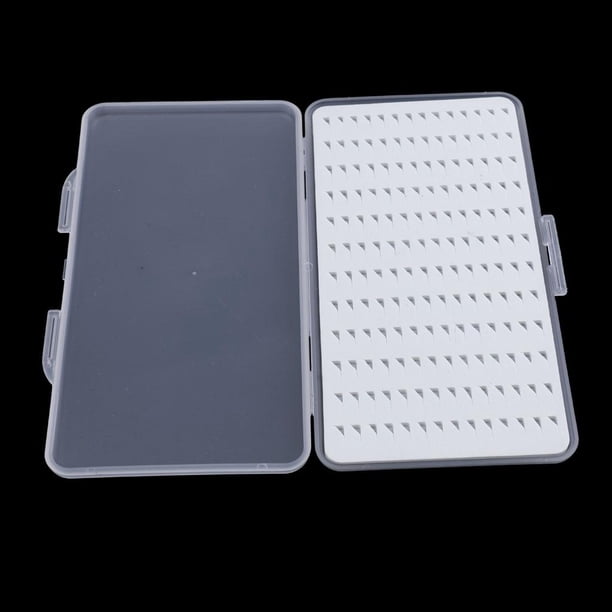 Caja delgada para Moscas, Caja de Pesca con Mosca de Espuma con Hendidura Impermeable, Caja con Tapa Transparente para Almacenamiento de Moscas, L Soledad Estuche de pesca con mosca