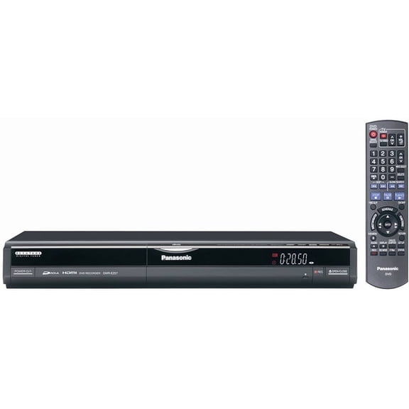 Restored Panasonic DMR-EZ27K Up-Converting 1080p DVD Recorder w/ ATSC Tuner, Original Remote, Manual, A/V Cables, & HDMI Converter (Refurbished)
