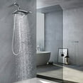 BRIGHT SHOWERS Dual Shower Head Combo Set, Handheld Showerhead Rainfall