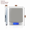 thumbnail image 2 of Digital Scale 500g*0.01g Kitchen Scale High Precision Food Scale Multifunctional Stainless Steel Pocket Scale with Back-Lit LCD Display Tare and Functions, 2 of 7