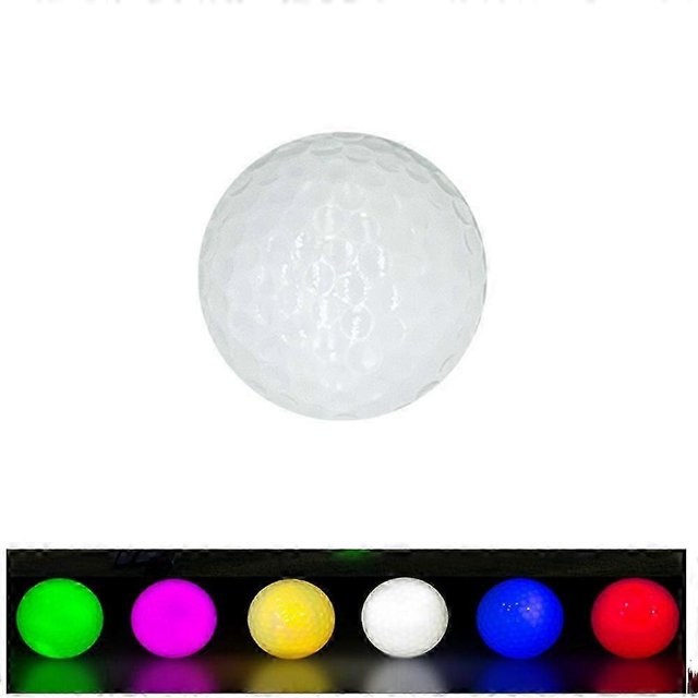 ZHAOCHENG 1/2 piezas de bola luminosa LED para golf, bola luminosa fija y brillante para golf, 1 pieza blanca