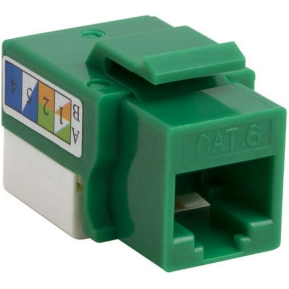4XEM Cat6 110 Style Punch Down Keystone Jack 90 Degree - Green