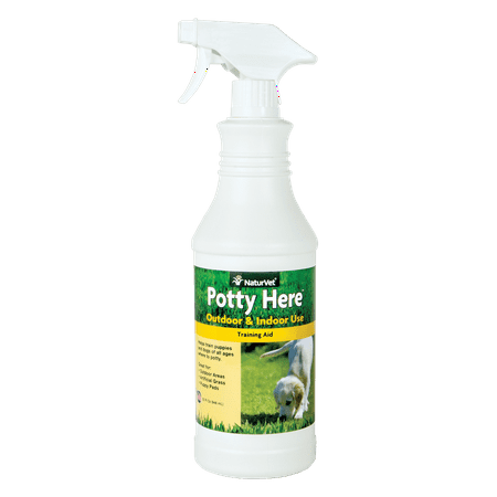 NaturVet Potty Here Training Aid Spray for Puppies and Dogs, 32 oz.