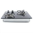 thumbnail image 4 of Mkyiongou LPG Cooktop Stainless Steel Boat Caravan RV Camper 2 Burners LPG Gas Stove Hob, 4 of 9
