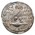 thumbnail image 3 of Attica Athens Silver Tetradrachm Owl (2nd-1st cent.) Ch AU NGC, 3 of 3