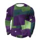 thumbnail image 2 of Ceisia Men's All-Season Casual Regular Fit Crew Neck Sweatshirt Halloween Purple Green Patchwork Print Waffle Knit Stretch Fabric Multicolor XXXXL Gifts, 2 of 3
