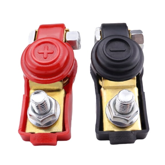 BIBABLYKE Battery Connectors Terminal Easy Connect Battery Terminal Clips Quick Release Copper Clamps for Automotive & Marine Use