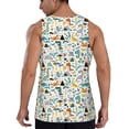 thumbnail image 3 of Xecao Cartoon Dinosaur Men's Tank Top Workout Quick Dry Sleeveless Gym Jogging Muscle Shirts Summer Swim Beach Tops, 3 of 9