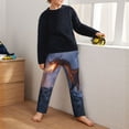 thumbnail image 5 of Wukai Winter Fire Dragon Print Teenagers' Pajama Pant Sleep Pajama Lounge Pant PJ Bottoms with Pockets and Button Fly(Available in Big & Tall)-Large, 5 of 6