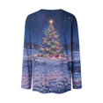 thumbnail image 5 of KICILVS Womens Christmas Tops Glowing Tree Print Long Sleeve Crew Neck T Shirt Casual Holiday Blouse for Christmas Day Outfits, 5 of 8