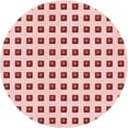 thumbnail image 1 of Ahgly Company Tapis Rond Lavable en Machine Intérieur Transitionnel Rouge, 5 Pieds Rond, 1 of 7