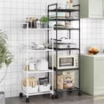 thumbnail image 4 of Multi-Layer Kitchen Rack Floor Stand Multi-Layer Household Microwave Stove Shelves Multi Scene Tool Pot Racks Kitchen Storage, 4 of 7