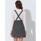 thumbnail image 4 of INSPIRE CHIC Vestido informal a cuadros para mujer, falda con tirantes de tweed de cintura media Negro M, 4 of 5