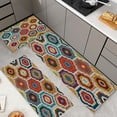 thumbnail image 3 of Boho Kitchen Rug Sets 3 Piece,Orange Green Blue Red Non Slip Kitchen Rugs and Mats Set,Boho Geometric Rugs for Floor Washable Kitchen Floor Rugs for Hallway Laundry Room 20x32+20x47+20x59 Inch, 3 of 3