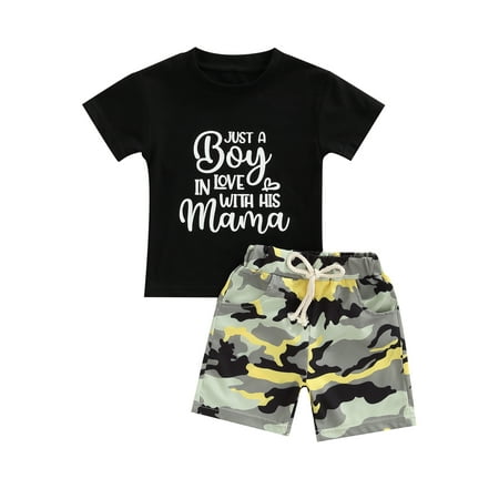 

Gwiyeopda Baby Boys Mother s Day Outfit Girls Father s Day Clothes T-Shirt Shorts Pants Set