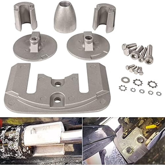 Complete Aluminum Anode Kit Compatible with 2004  Mercruiser Bravo 3 III Drives Sterndrives Replace for CMBRAVO3KITA, 888761Q02, 888761Q04$$Watercraft