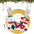 thumbnail image 2 of 8 piezas de soporte para cubiertos navideños, servilletas de cocina, lindos portacubiertos de reno de Papá Noel y muñeco de nieve navideños para suministros de decoración de cocina, decoración de mesa, 2 of 5