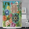 thumbnail image 2 of Boho Flower Shower Curtain for Bathroom Colorful Floral Tropical Plants Waterproof Polyester Shower Curtains Bohemian Abstract Artistic Home Decorative Shower Curtain with Hooks, 36x72 Inch, 2 of 6