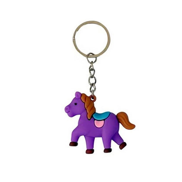 Llavero con diseño de caballo del zodiaco, tamaño compacto y mini, hecho a mano, para bolsos, mochilas, carteras, coches y accesorios.