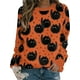thumbnail image 1 of Txlixc Moda para mujer Camisa atlética de Halloween salvaje Calavera Fantasma Gato Calabaza con estampado de cuello redondo Jersey de manga larga Top Txlixc  moda, 1 of 8