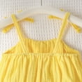 thumbnail image 6 of CAUYDY Toddler Girl Clothes Baby Summer Outfits Sleeveless Halter Top Ruffle Short Set Cute for Kids 1T-6T Clothes Girls (Sizes 3-4 Years,H03-Yellow), 6 of 9