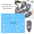 thumbnail image 4 of Pegatinas navideñas para uñas Copo de nieve Nail Art Calcomanías de agua Láminas de transferencia para suministro de uñas Negro Blanco Encaje Ciervo Árbol Tema de Navidad Consejos de manicura para muj kaili Sencillez, 4 of 4