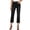 Black, variant on Qiopertar Women's Straight Leg Cropped Jeans Casual Loose Fit Pocket Pants Solid Color High Waist Comfy Relaxed Lounge Travel, Dark Blue S
