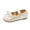 White, variant on GiLiling Girls Mary Jane Ballet Flats, Bowknot Adjustable Strap Shoes with Soft Rubber Sole, Closed-Toe PU Leather Dress Shoes for Weddings Parties Everyday Wear (White, 4-4.5 Years)