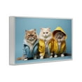 thumbnail image 4 of Stupell Industries Funny Stylish Cats Animals & Insects Painting White Framed Art Print Wall Art, 30 x 20, 4 of 10