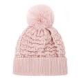 thumbnail image 4 of Dyfzdhu Outdoor Winter Adult Neutral Keep Warm Hairball Hats Plush Knitted Woolen Hat Pink, 4 of 4