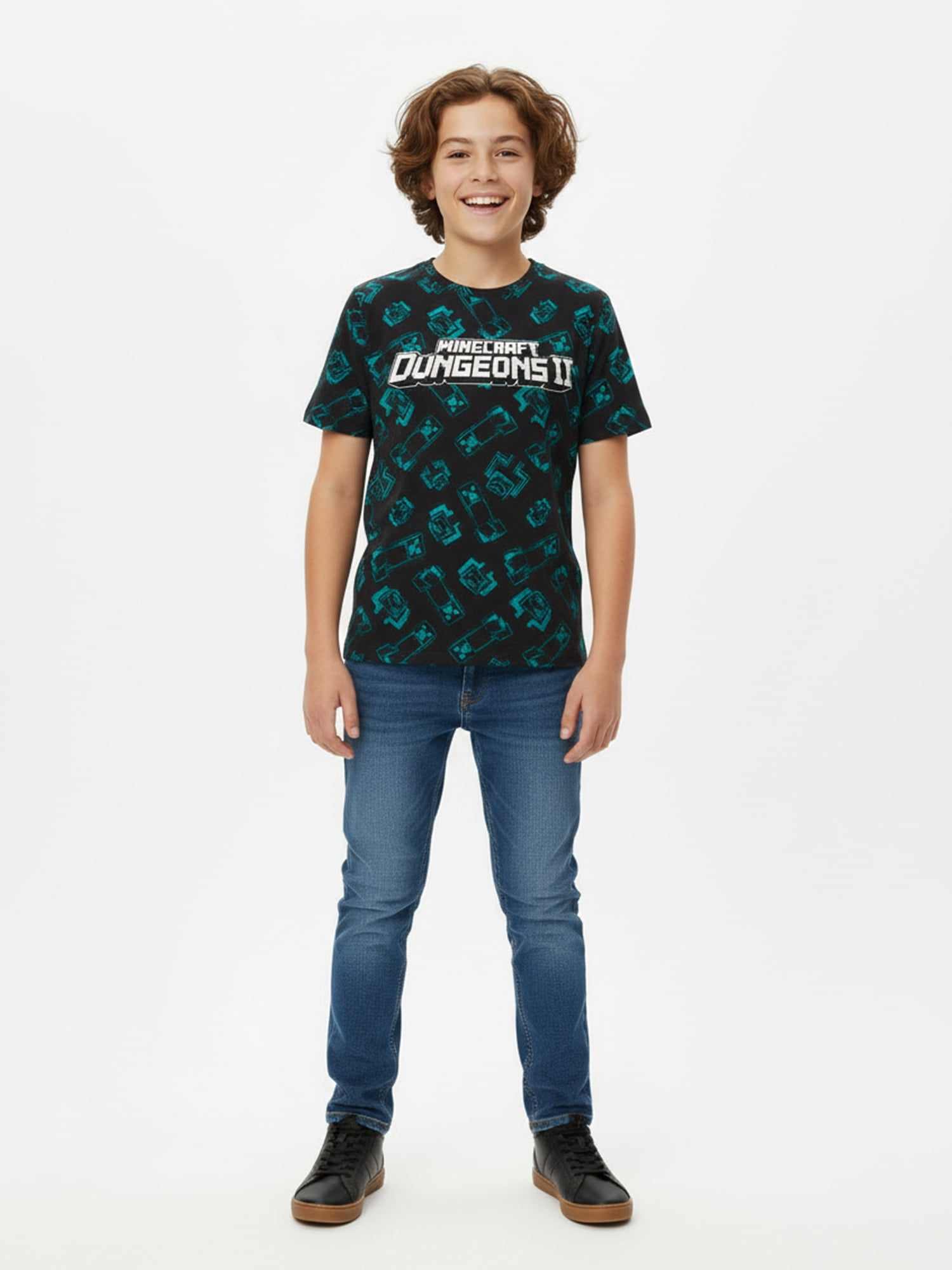Minecraft, Boys' Relaxed Graphic T-Shirt, Dungeons II, Sizes 4-18