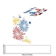 thumbnail image 4 of Memorial Day Saving!4th of July Decorations, Independence Day Table Flag Red White Blue Star Striped Floral Print Dining Table Decoration, 4 of 7