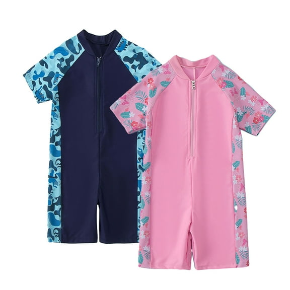 YTDSCS Boys Girls Swimsuits One Piece Rash Guard Set for Toddler Kids Upf 50 Uv Protective Swimwea Summer Quick-Drying Bathing Suits 3-10 Years