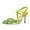 Green, variant on XYD Women Chic Sequins Shoes Ankle Strappy Pointed Toe Sparkle Slingback High Heel Pumps Party Bridal Shoes Size 7 Green