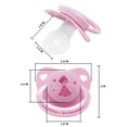 thumbnail image 2 of CutiePlusU Adult Sized Pacifier Big Shield Dummy for Men Women Cute Prints Pink, 2 of 5