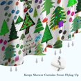 thumbnail image 6 of Multicolor Christmas Tree Pattern Shower Curtain 36"x72" ,Bathroom Decorative Shower Curtains Set with 12 Hooks,Modern Waterproof Washable Shower Curtain, 6 of 6