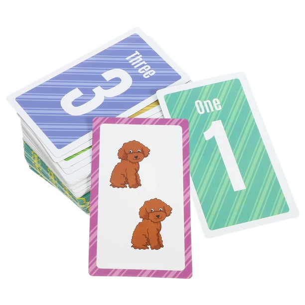 1 juego de tarjetas didácticas de números para preescolares, para niños pequeños, tarjetas didácticas de aprendizaje educativo.