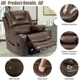 thumbnail image 6 of LEGAHOME Large Lift Recliner with Heated and Massage Functions, Extended Leather Lift Chair with Remotes and 2 Cup Holders, Oversized Electric Power Lounge Sofa for Elderly Big Men, Brown, 6 of 16