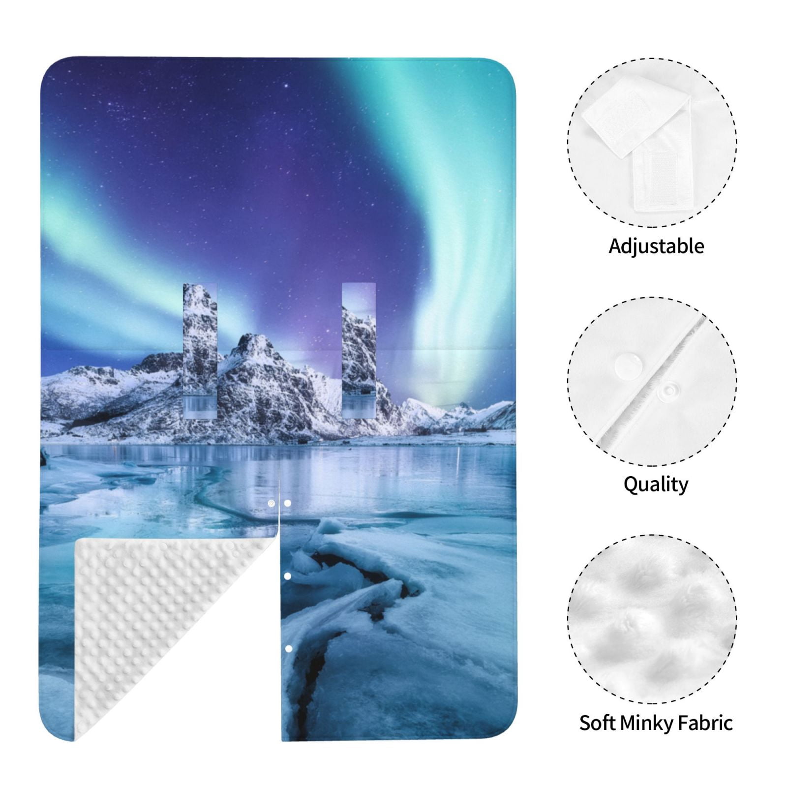 Naloa Night At Lake Aurora 1 Baby Car Seat Cover, Breathable Baby Carrier Cover, Multiuse Baby Carrier Cover & Nursing Breastfeeding Cover