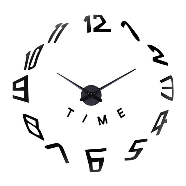31-47-Inch Number DIY 3D Wall Clock Quartz Home Office Decoration Art Clock