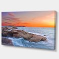 thumbnail image 2 of Coucher de Soleil Coloré au Bord de Roche - Art Mural de Bord de Mer sur Toile, 2 of 4