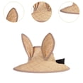 thumbnail image 6 of Almencla Kids Sun Hat Breathable Lovely Straw Hat for Travel Beach Picnic Camping Outdoor Brown, 6 of 8