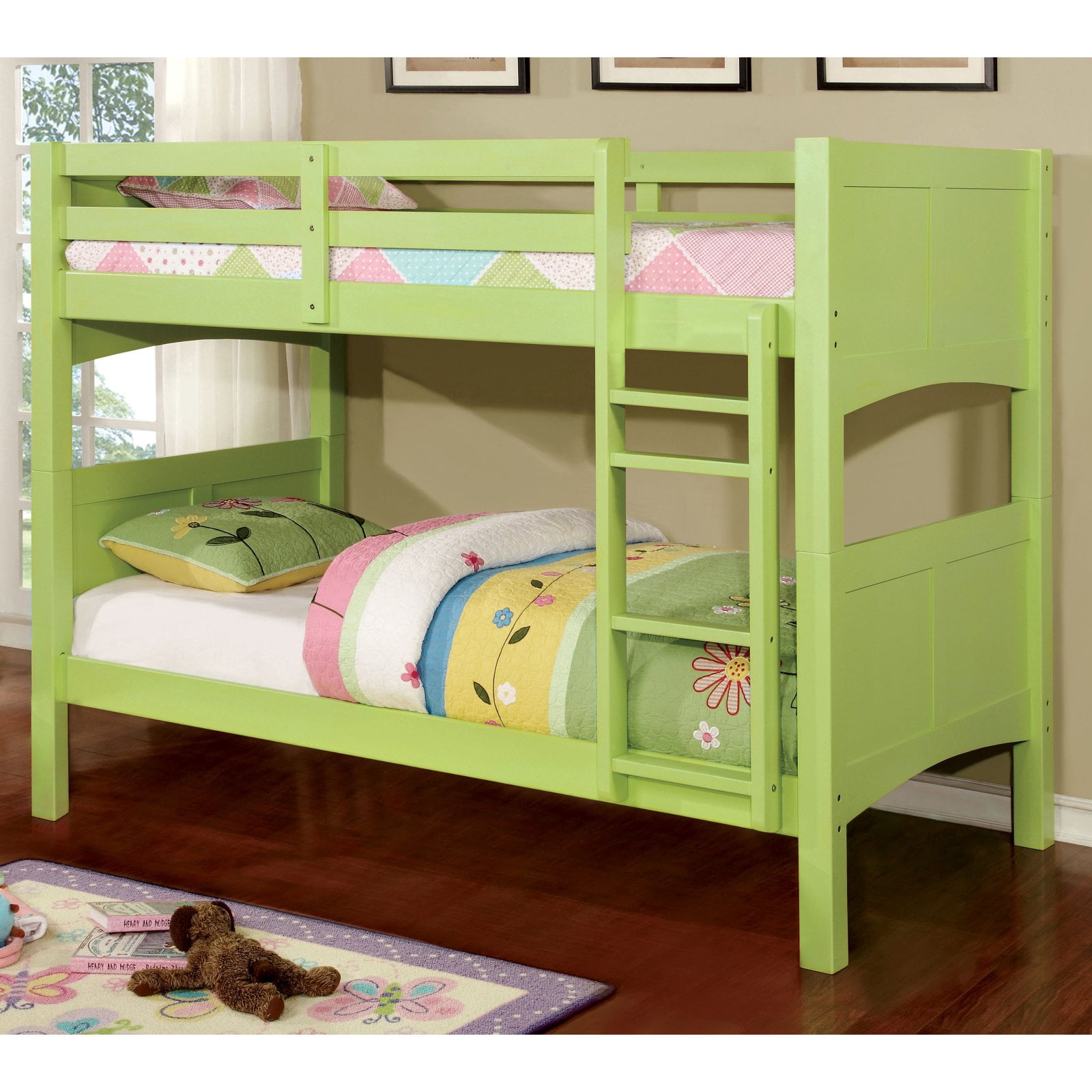 Furniture of America Barnes Twin Over Twin Bunk Bed