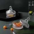 thumbnail image 5 of Everest Global Glass Candy Dish with lid set of 2 Covered Storage Box Nail Bowl Holder Jar Small Bulk Container for Biscuit Cookie Powder Valentines Office Desk Buffet Crystal Clear √ò3.7" x 4.4" H, 5 of 6