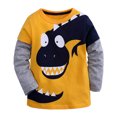 thumbnail image 6 of Kayannuo Baby Boy's Clothing Fall Winter Toddler Kids Baby Boys Fashion Cute Dinosaur Pattern Print Long Sleeves T-shirt Top, Yellow, 6 of 10