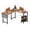 Brown, variant on Atilioo L Shaped Desk, 50 Inch Computer Corner Desk for Home Office, PC Gaming Table & Writing Workstation with CPU Stand & Side Bag, Rustic Brown