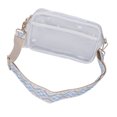 thumbnail image 4 of BOROCO Bolso De Mensajero Transparente De PVC Para Mujer, Bolso Portátil Con Correa De Hombro Ajustable Para Conciertos, Eventos Deportivos, Parque Para Mujer(Blanco), 4 of 5